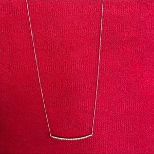 Italian white gold necklace with diamond details